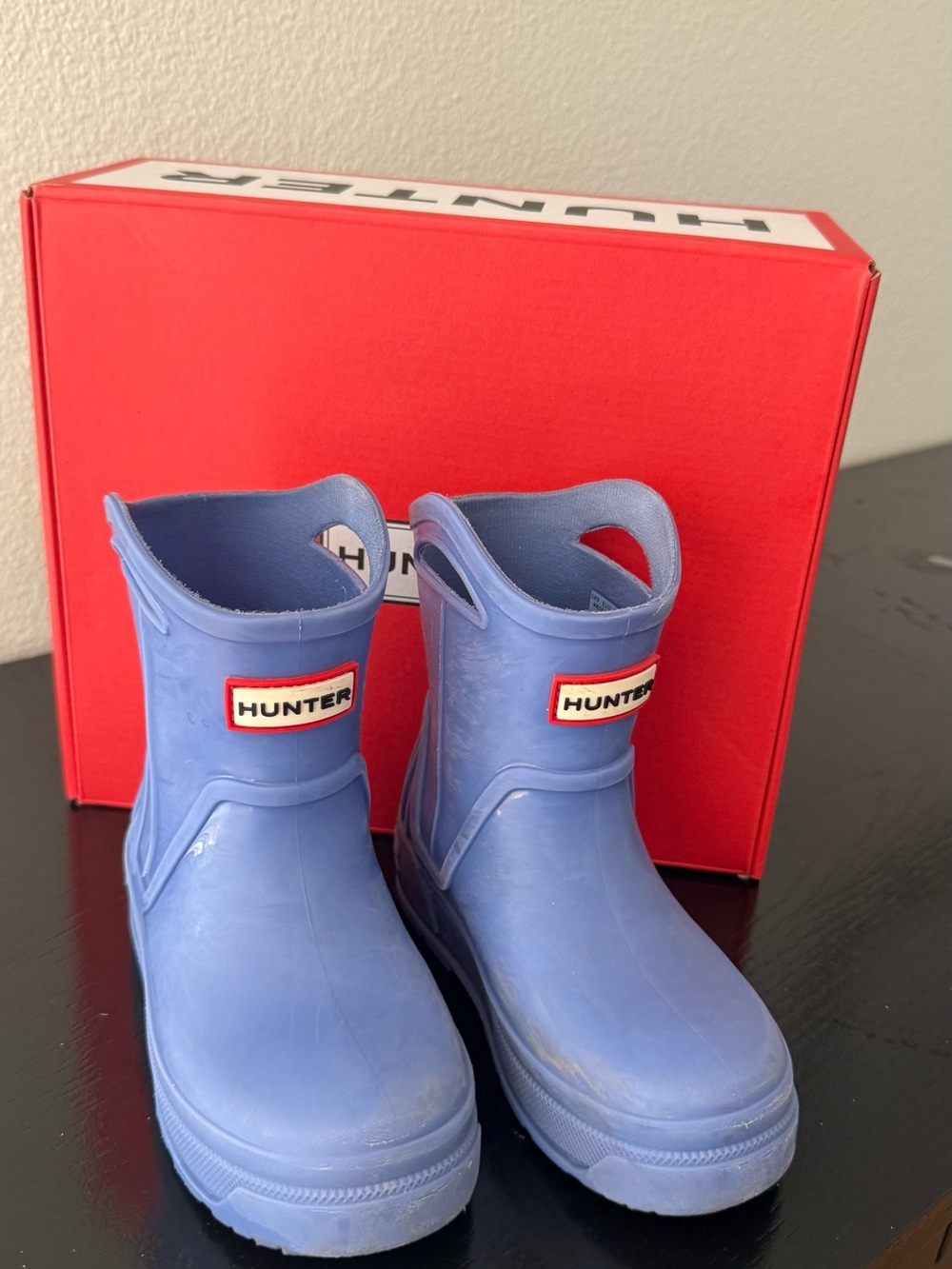 Hunter Kids Light Blue Short Rain Boots